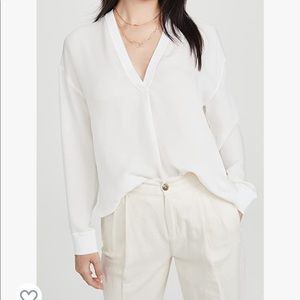 VINCE 💯 silk blouse Slim fit Long sleeve Silk top